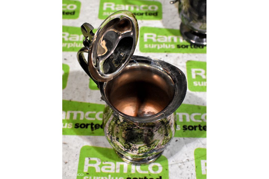 Small plated jug with lid & Small plated jug with lid - Image 3 of 5