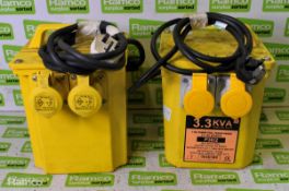 110V power tool transformer - 2x 16A sockets & Lewden CTP1500/2-5 110V power tool transformer