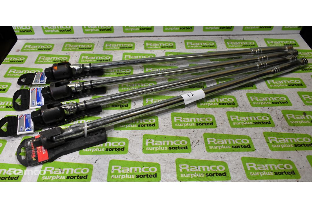 4x 3/4 inch square drive flexible handles & 7x 36 inch and 3x 24 inch tyre levers - Image 2 of 4