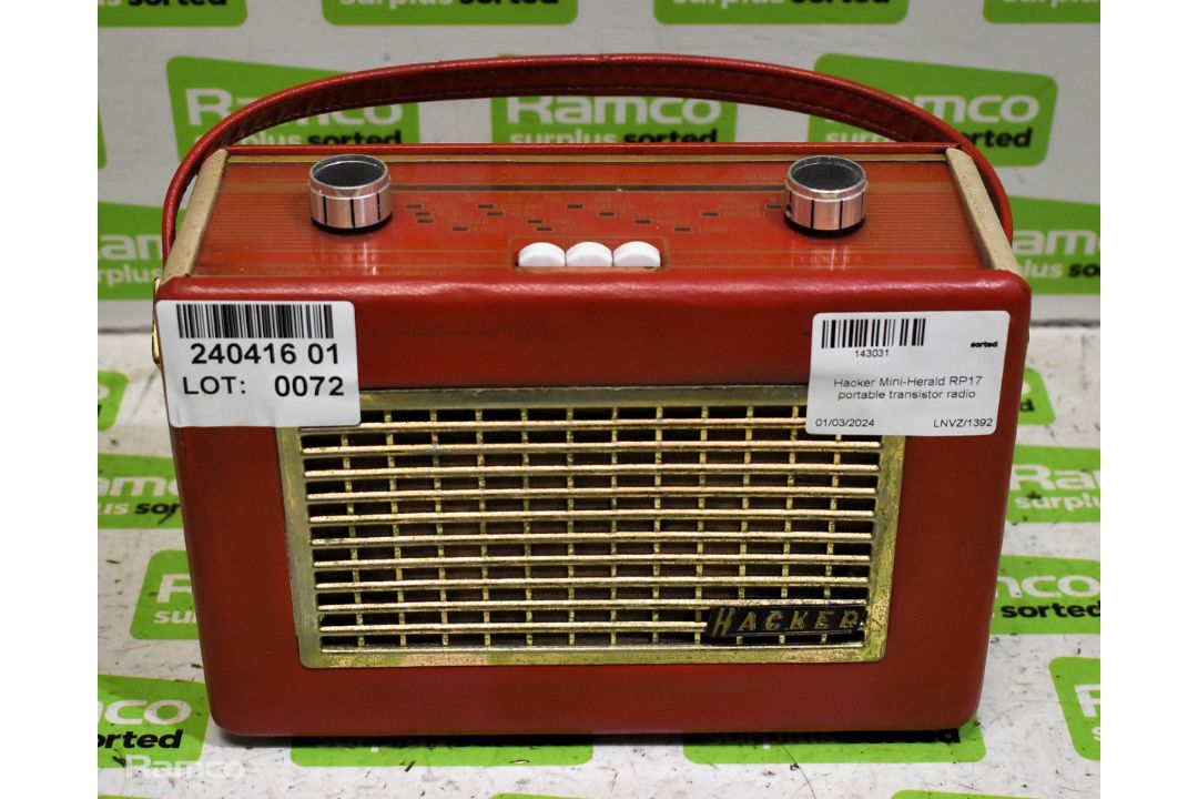 Hacker Mini-Herald RP17 portable transistor radio - Image 1 of 6