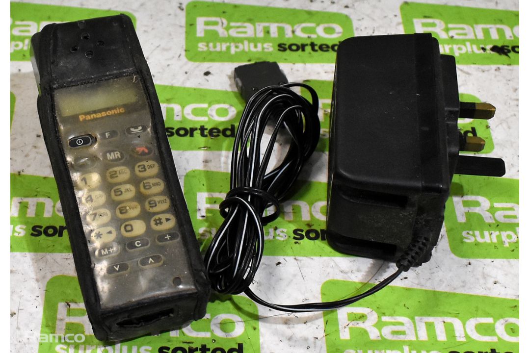 Panasonic EB-G350 mobile phone with charger and case - Image 1 of 5