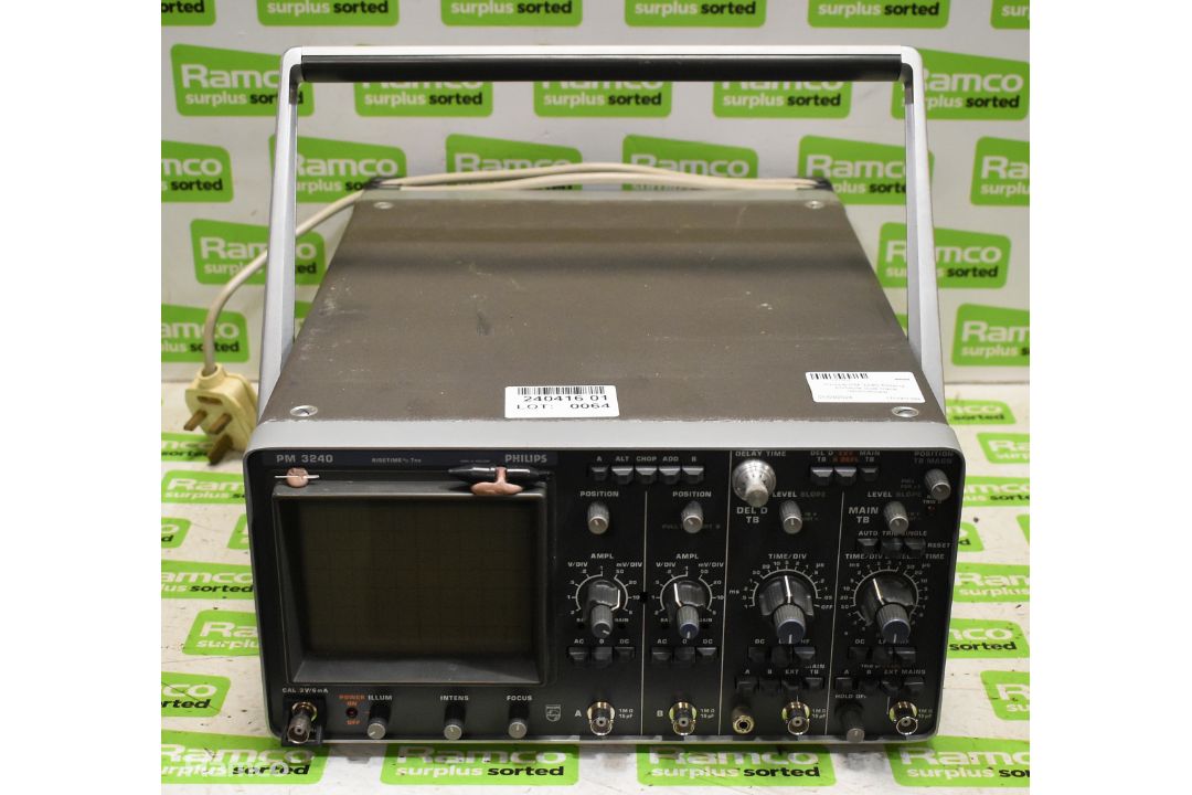 Philips PM 3240 50MHz portable dual-trace oscilloscope - Image 1 of 6