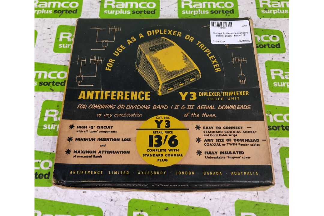 Vintage Antiference standard coaxial plugs - box of 12 - Image 2 of 3