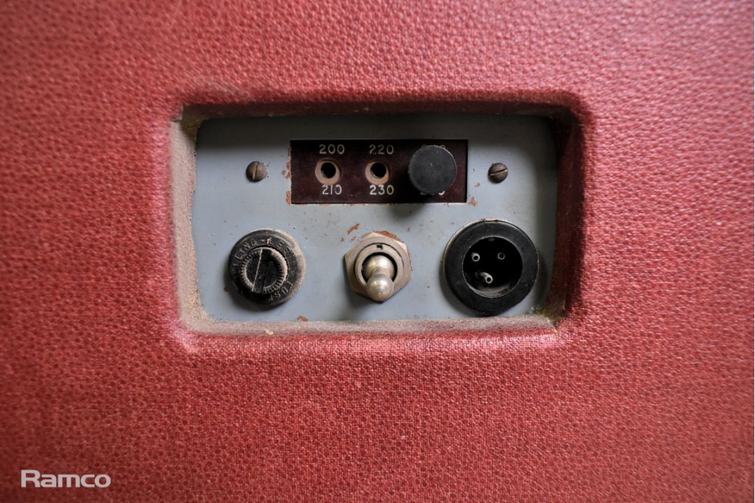 Collaro Tape Transcriptor in burgundy case with a hinged lid and carry handle - Image 12 of 12