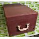 Collaro Tape Transcriptor in burgundy case with a hinged lid and carry handle - Image 10 of 12