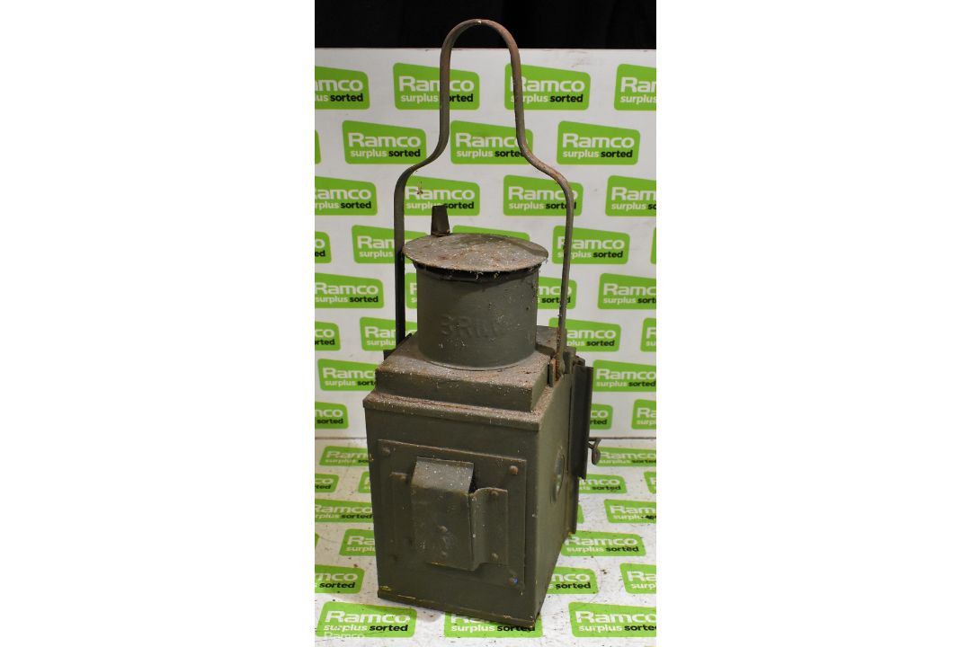Vintage paraffin railway signal lantern lamp - Image 3 of 6