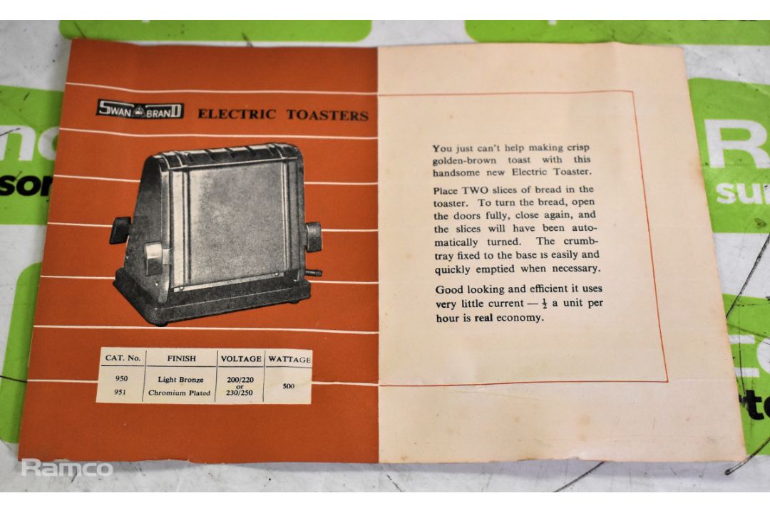Swan Brand - The Premier Electric Toaster - cat No. 903 - Image 10 of 11