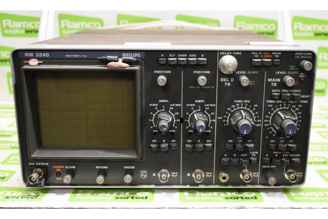 Philips PM 3240 50MHz portable dual-trace oscilloscope - Image 2 of 6