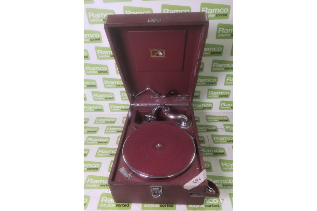 The Gramophone Company Ltd - His Master's Voice (HMV) portable gramophone - W 290 x D 430 x H 160mm - Image 1 of 4