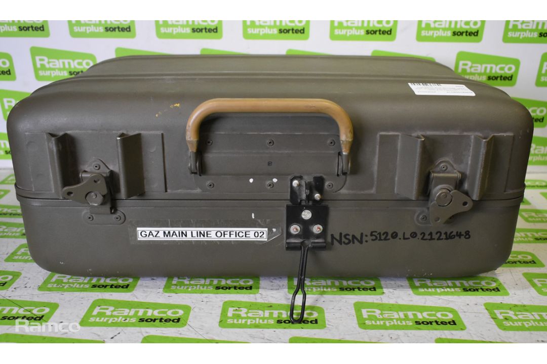 2x Transport and storage cases with divider panel - L 460 x W 370 x H 190mm - Image 4 of 6