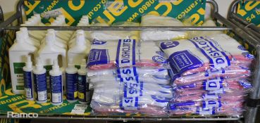 Cleaning products - concentrated dishwashing liquid, screen cleaning solutions and bleached cloths