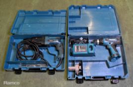 Makita 6317D cordless drill - DC1414T charger, Makita HHR2450 electric rotary hammer drill