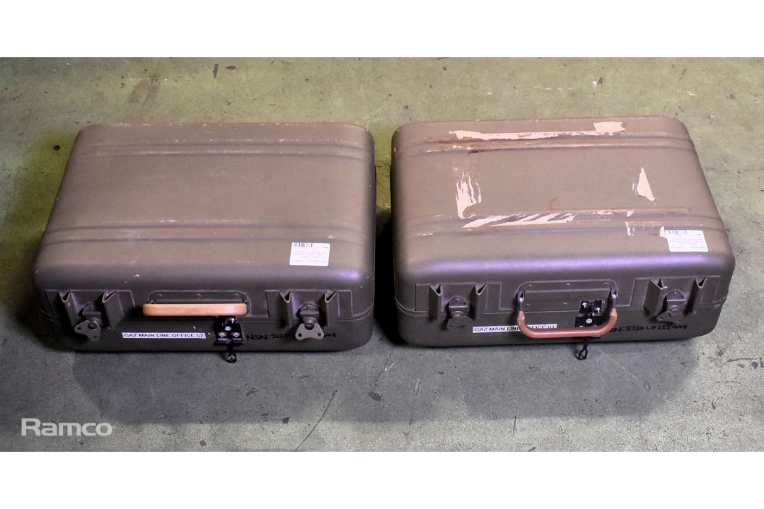 2x Transport and storage cases with divider panel - L 460 x W 370 x H 190mm - Image 3 of 6