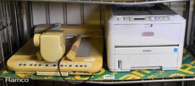 OKI B430d printer, Elmo EV-550 AFpal visual presenter
