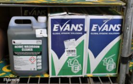 30x 1L bottles of evans epic power toilet and washroom cleaner descaler