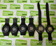 Various wrist compasses - details in description