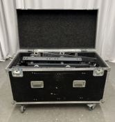 34x DMT double rigging bars, 23x DMT single rigging bars with flight case - W 1240 x D 630 x H 780mm