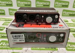 Focusrite Scarlett 2i2 audio interface - SPARES OR REPAIRS - STATIC ON CHANNELS