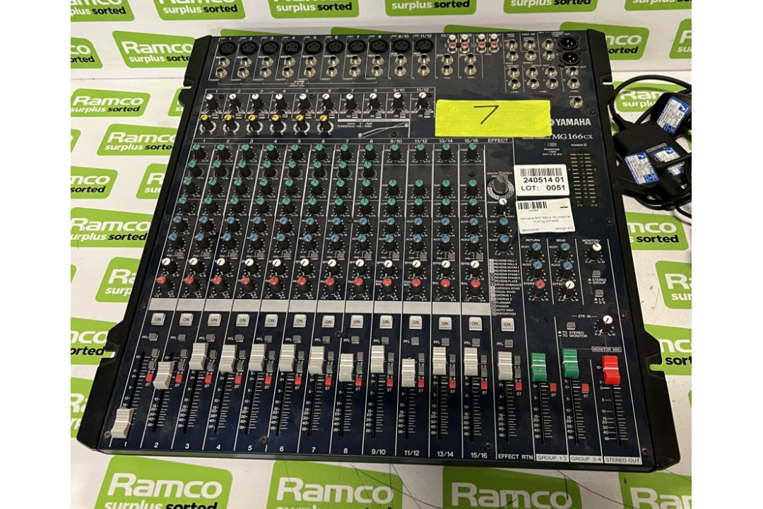 Yamaha MG166cx 16 channel mixing console - Image 2 of 7