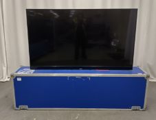 Sony 65XD8501 65 inch 4K LED display and Sony 65XE8596 4K LED display in flight case