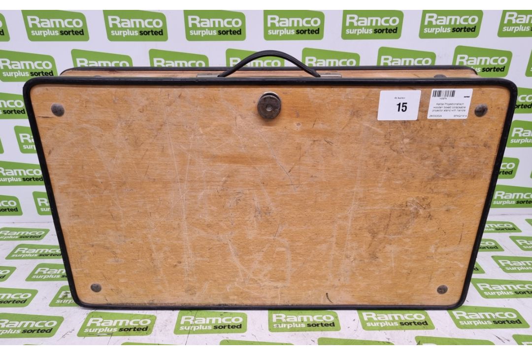 Karba Projektionstisch wooden boxed collapsible projector stand with handle - Image 4 of 4