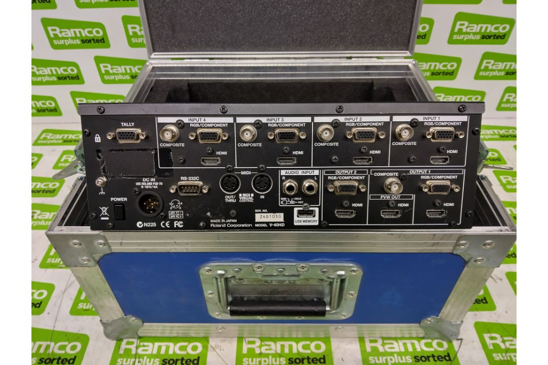 Roland V-40HD multi-format video switcher with flight case - Image 3 of 5