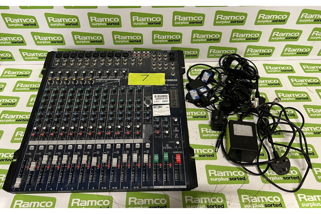Yamaha MG166cx 16 channel mixing console - Image 1 of 7