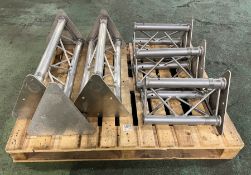 Litestructures Astralite lighting trusses - 3x 400mm, 2x 700mm & base plates