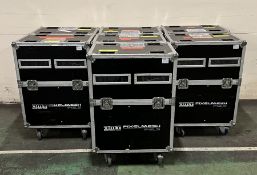 DMT Pixelmesh P12.5 LED video wall screens with flight cases (with faults) - full details in desc.