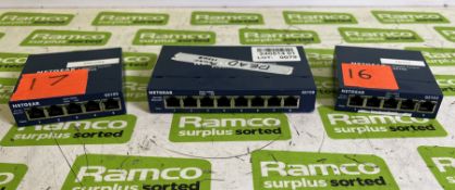 3x Netgear gigabit switches - 2x GS105 and 1x GS108 - POWER ISSUES