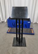 Litestructures Astralite truss lectern - W 480 x D 450 x H 1220mm - with transportation case