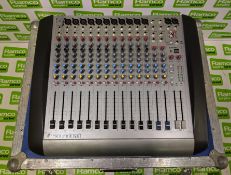 Soundcraft Spirit E12 mixer in flight case - case dimensions: L 660 x W 540 x H 180mm
