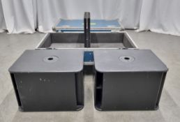 2x Nexo LS400 subwoofers with flight case