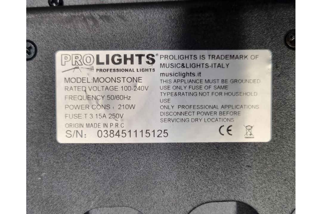 2x Prolights Moonstone LED spot moving head lights with flight case - Image 11 of 13