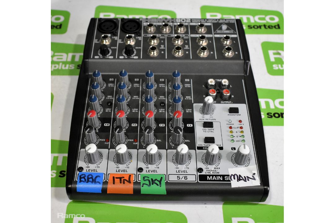 2x Behringer XENYX 802 8-input 2-bus mixers - boxed - NO PSU - Image 2 of 7