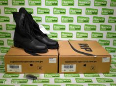 2x Pairs of Wellco Peruana Jungle combat boots - Black - Size 10M - New