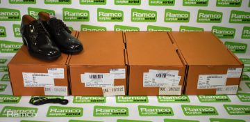 4x Pairs of British Forces Gibson leather service shoes - Black - 245L