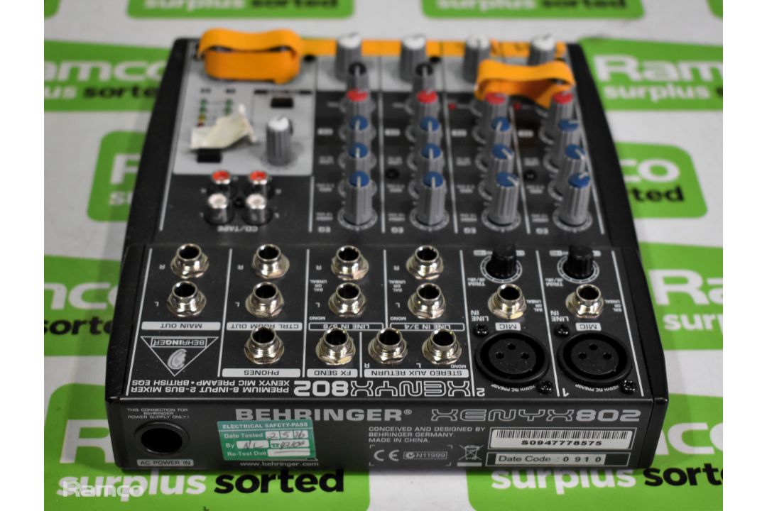 2x Behringer XENYX 802 8-input 2-bus mixers - boxed - NO PSU - Image 7 of 7
