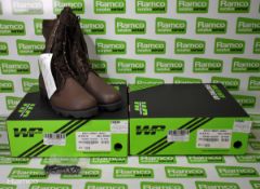 2x Pairs of Wellco Peruana Jungle combat boots - Brown - Size 9L - New
