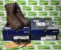 2x Pairs of bates patrol boots - Brown - Size 6M - New