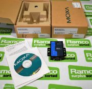 2x Moxa Nport 5110/UK V2.0.1 1-port serial device servers