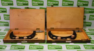 2x Moore & Wright No. 971 external micrometers - 6 - 7 inch & 7 - 8 inch