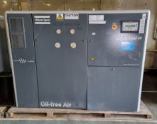 Atlas Copco ZT50 VSD FF Oil free rotary screw air compressor - full details in description