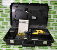 Dewalt DC222KA 24V cordless rotary hammer drill with 2x 2Ah batteries, charger & accessories