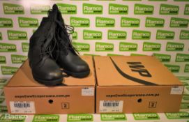 2x Pairs of Wellco Peruana Jungle combat boots - Black - Size 12M - New