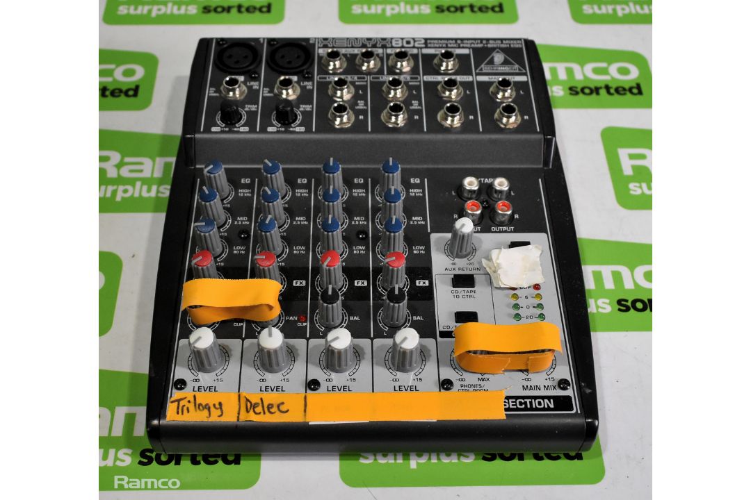 2x Behringer XENYX 802 8-input 2-bus mixers - boxed - NO PSU - Image 5 of 7