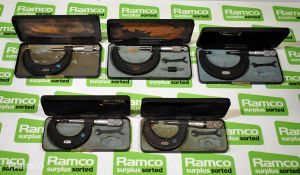 5x Moore & Wright micrometers - full details in the description
