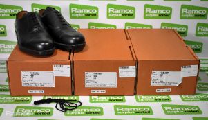 3x Pairs of British Forces service shoes - Black - Size 6L