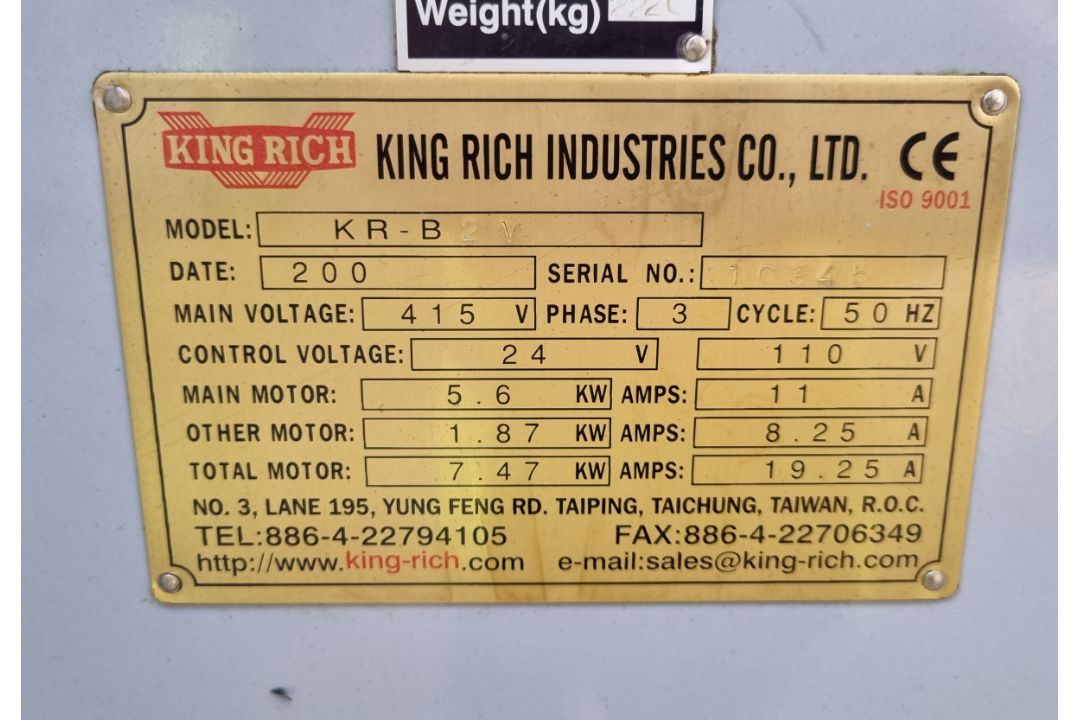 XYZ SM 3500 Turret milling machine - W 2180 x D 1960 x H 2250mm - full details in description - Image 12 of 15