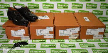 4x Pairs of British Forces Gibson leather service shoes - Black - 245L